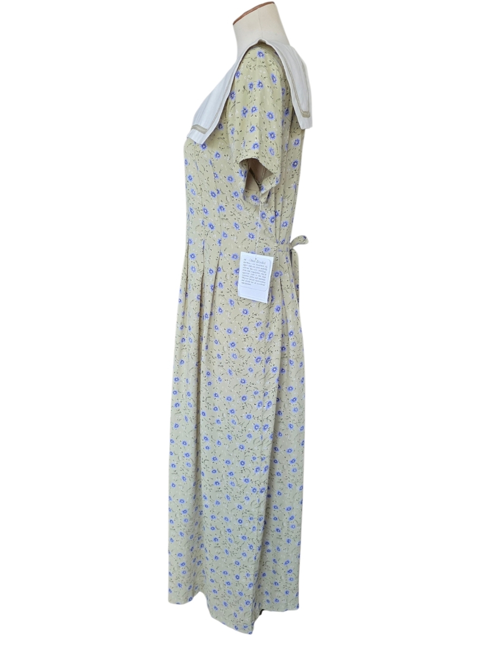 Vintage 1980s Sara Elizabeth Floral Sailor Collar Maxi Dress NWT Womens Size 12 - Picture 7 of 13
